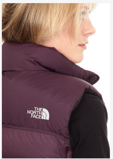 Purple NF nuptse gilet