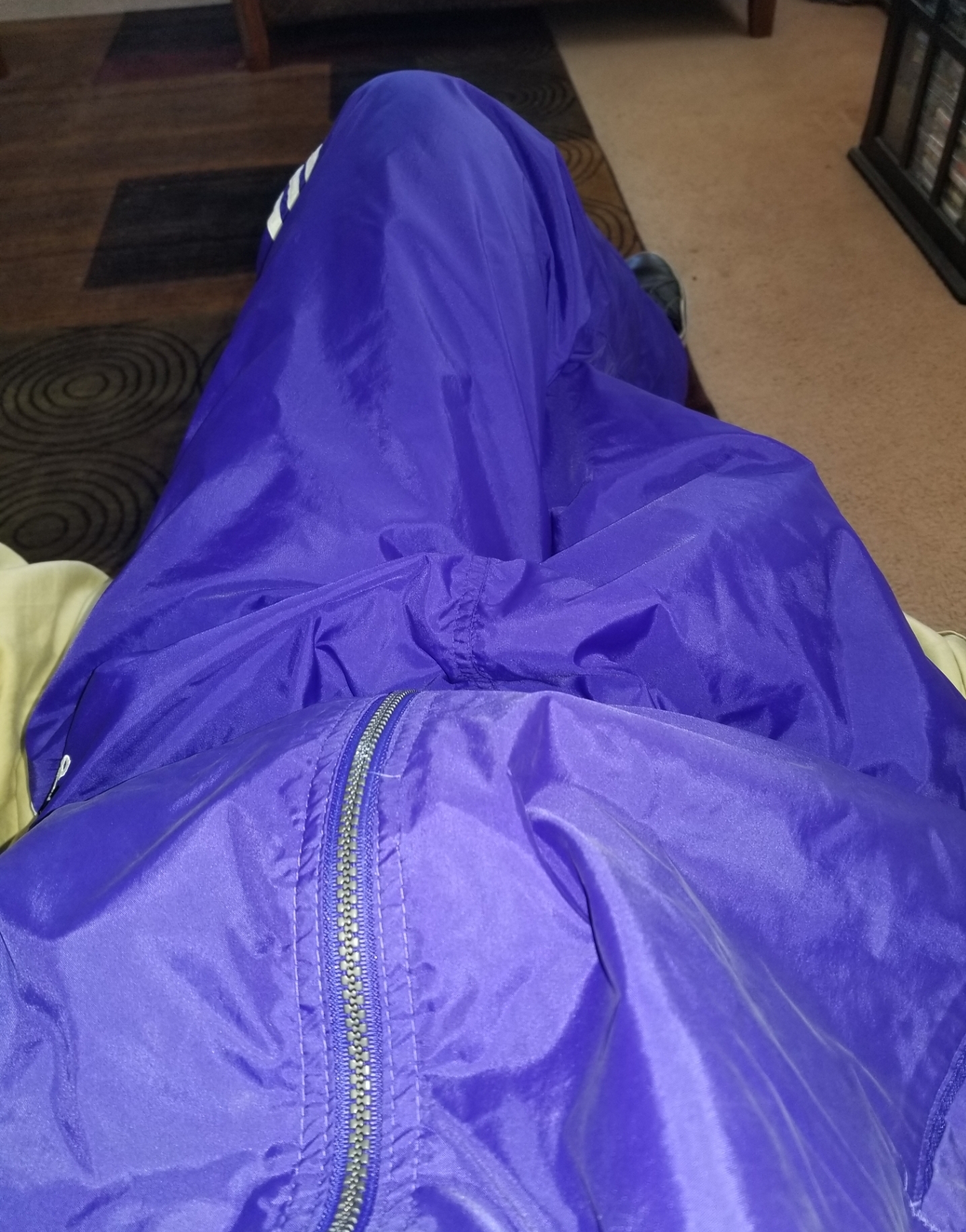 Purple swishy adidas