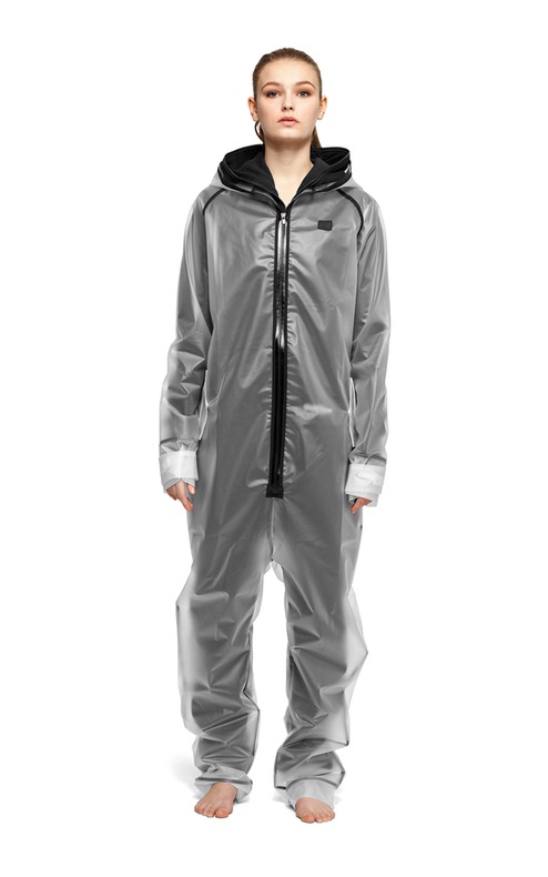rain jumpsuit transparent