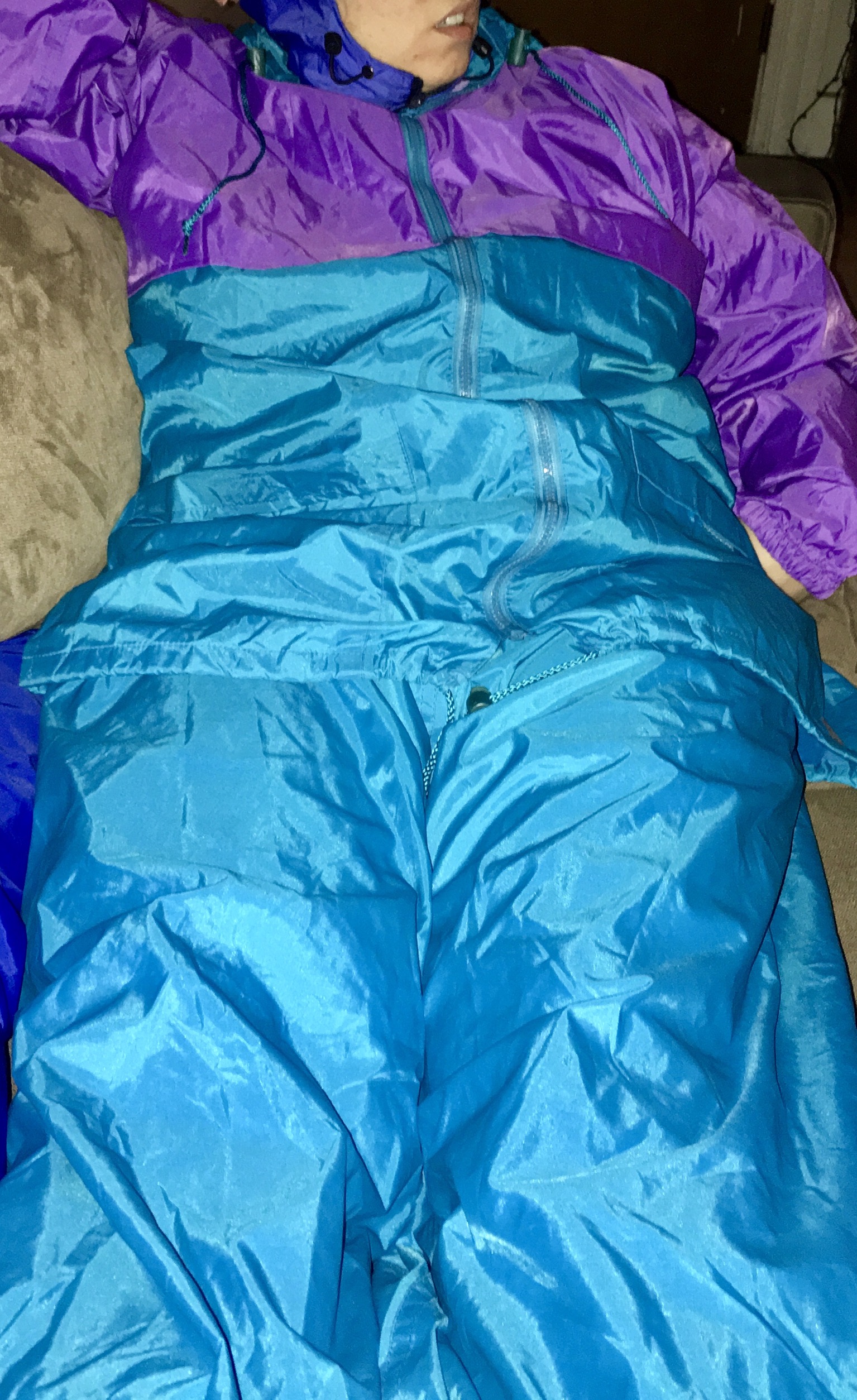 Rainfair rubberized nylon rainsuit