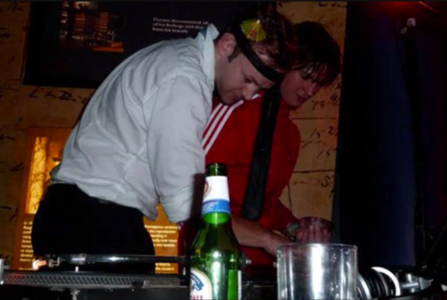 Red Adidas Tracksuit DJ 4