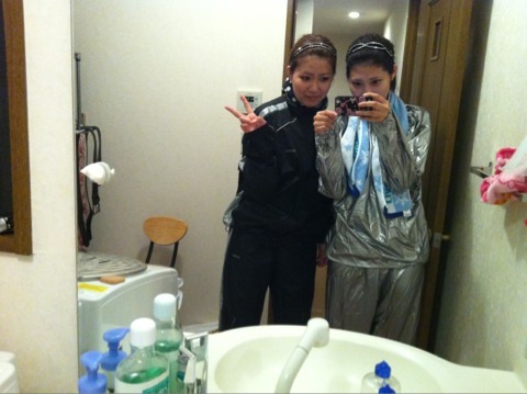 Sauna suit girls