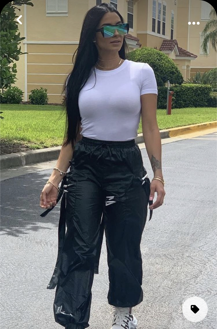 Sexy nylon cargo pants.jpeg