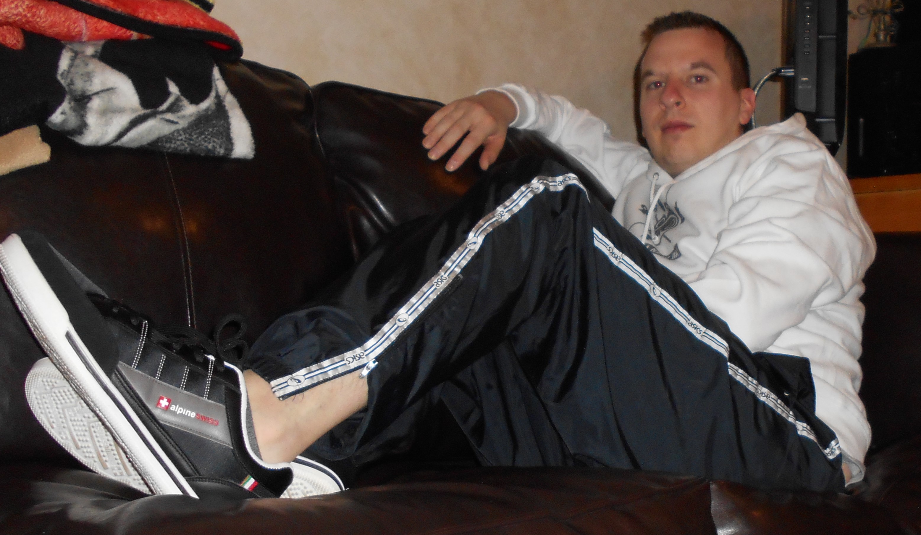 Shiny Black Nylon Pants