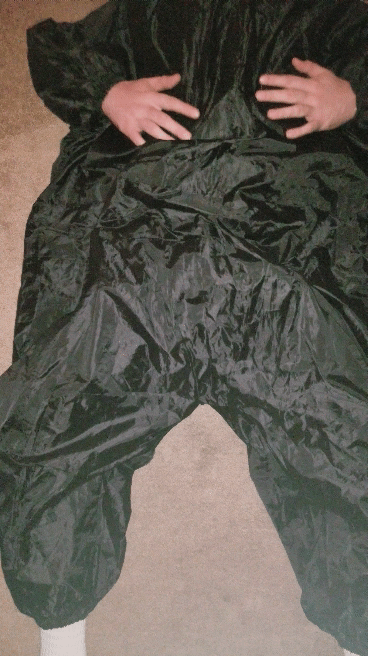 Swishy balloon nylon onesie