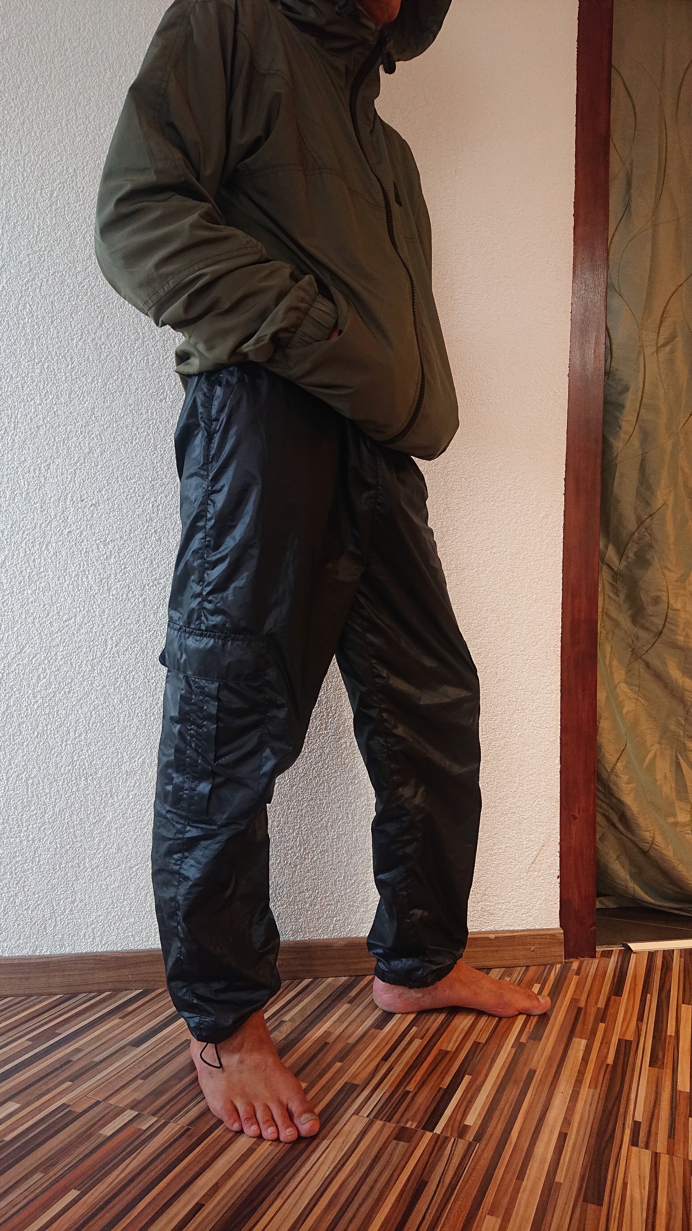 Urban Classic Ladies Shiny Cargo Track Pants